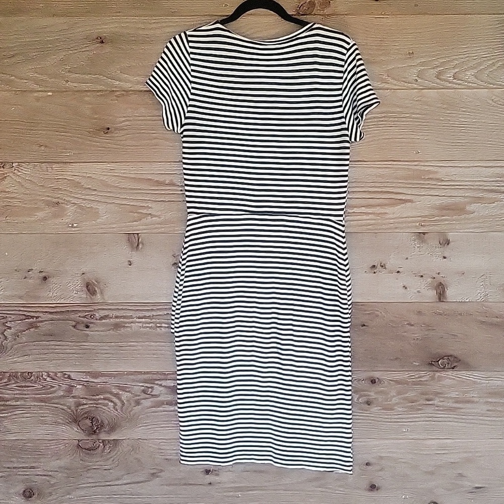 Anthropologie Dolan Left Coast Size Small Black and White Malta Tie Waist Dress - Picture 3 of 6